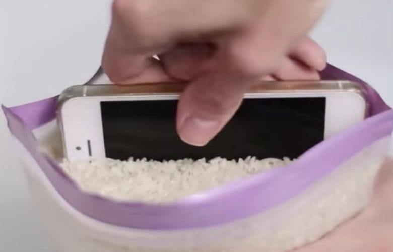 bag of rice phone